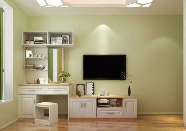 客厅电视柜的组合如此设计，省空间又美观!