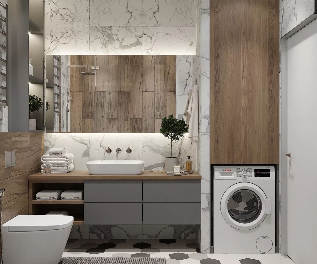 品味生活，可以从收纳柜与洗衣机的结合开始！