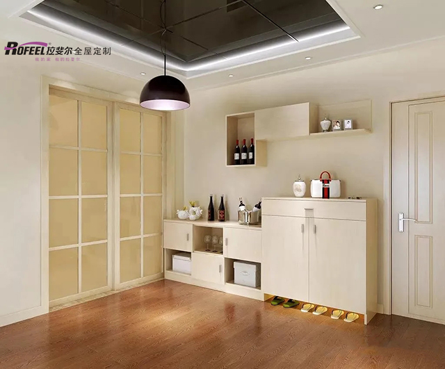 拉斐尔全屋定制|过道空间窄、没有玄关怎么设计鞋柜？