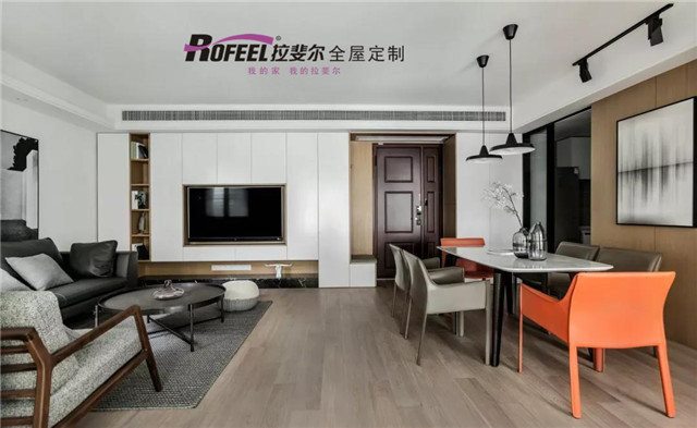 拉斐尔全屋定制|87㎡现代简约风住宅，一家人居住幸福感满满！