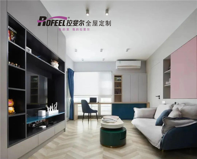 拉斐尔全屋定制|70㎡网红风装修案例，空间利用到极致！